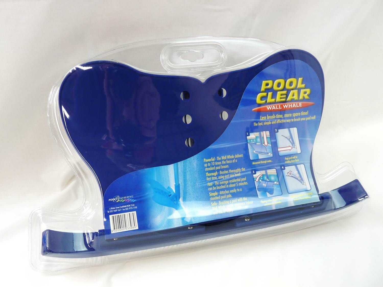 Pool Brush "Wall Whale" Deluxe Swimming Pool Brush With a Spoiler by