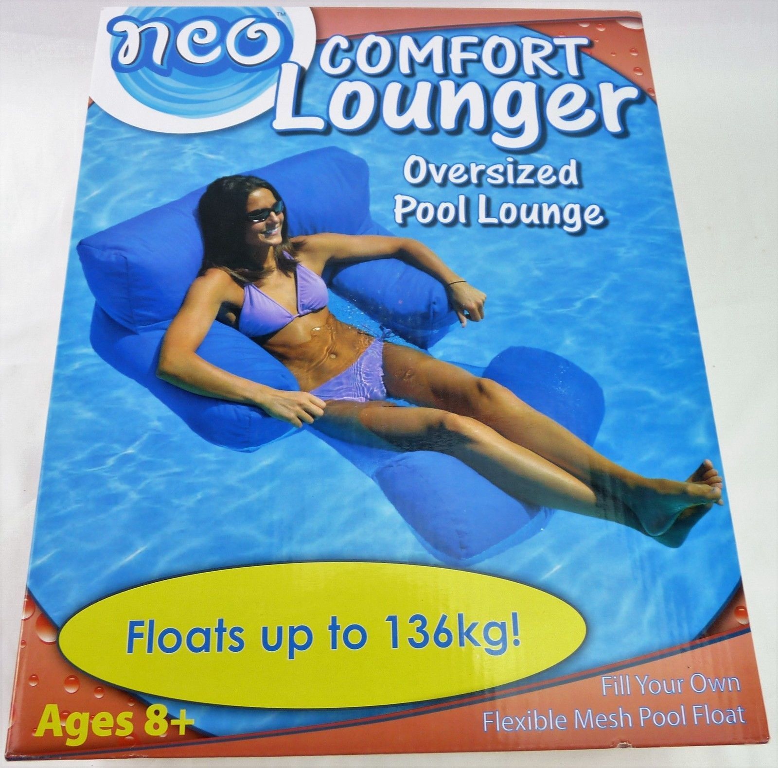Luxury Pool Lounger Blue Oversized Pool Bean Bag Chair