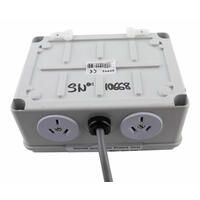 Air Switch Double 10amp Socket - 24hr Timer Clock Controller Splash Pool & Spa 