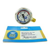 New Pool Filter Pressure Gauge Side Mount Aussie Gold Wika S/S - Sand & Cartridge Filters