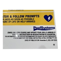 CPR Pool Sign 2025 updated DRSABCD PVC Swimming Pool Safety Sign - Aussie Gold