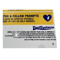 CPR Pool Sign 2024 updated DRSABCD PVC Swimming Pool Safety Sign - Aussie Gold