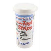 Spa Poppit Peroxsil 4 in 1 Pool & Spa Test Strips Peroxide PH Alkalinity TH Test