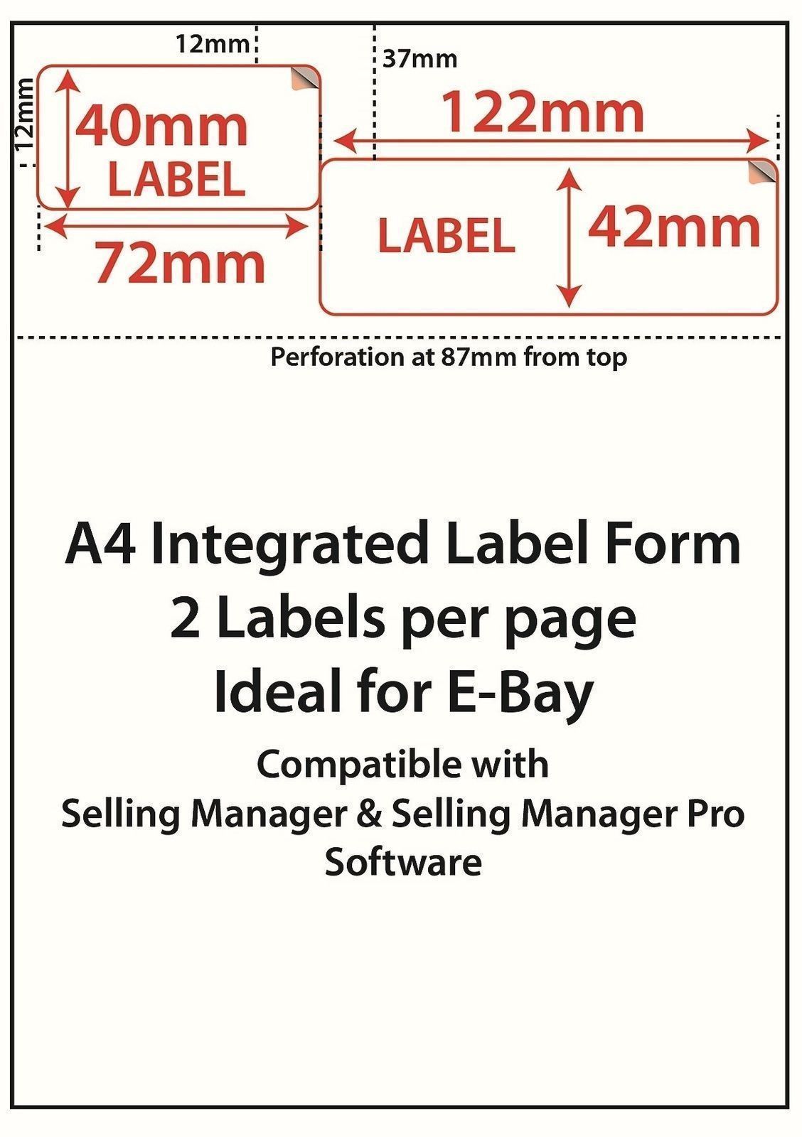 500 ebay integrated a4 post address printing label packing slip ebay packing slip