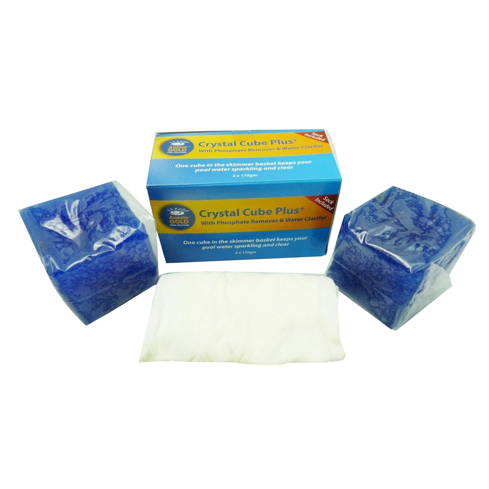 Pool Water Clarifier Floc Cubes x 2 With Phosphate Remover & Skimmer Sock