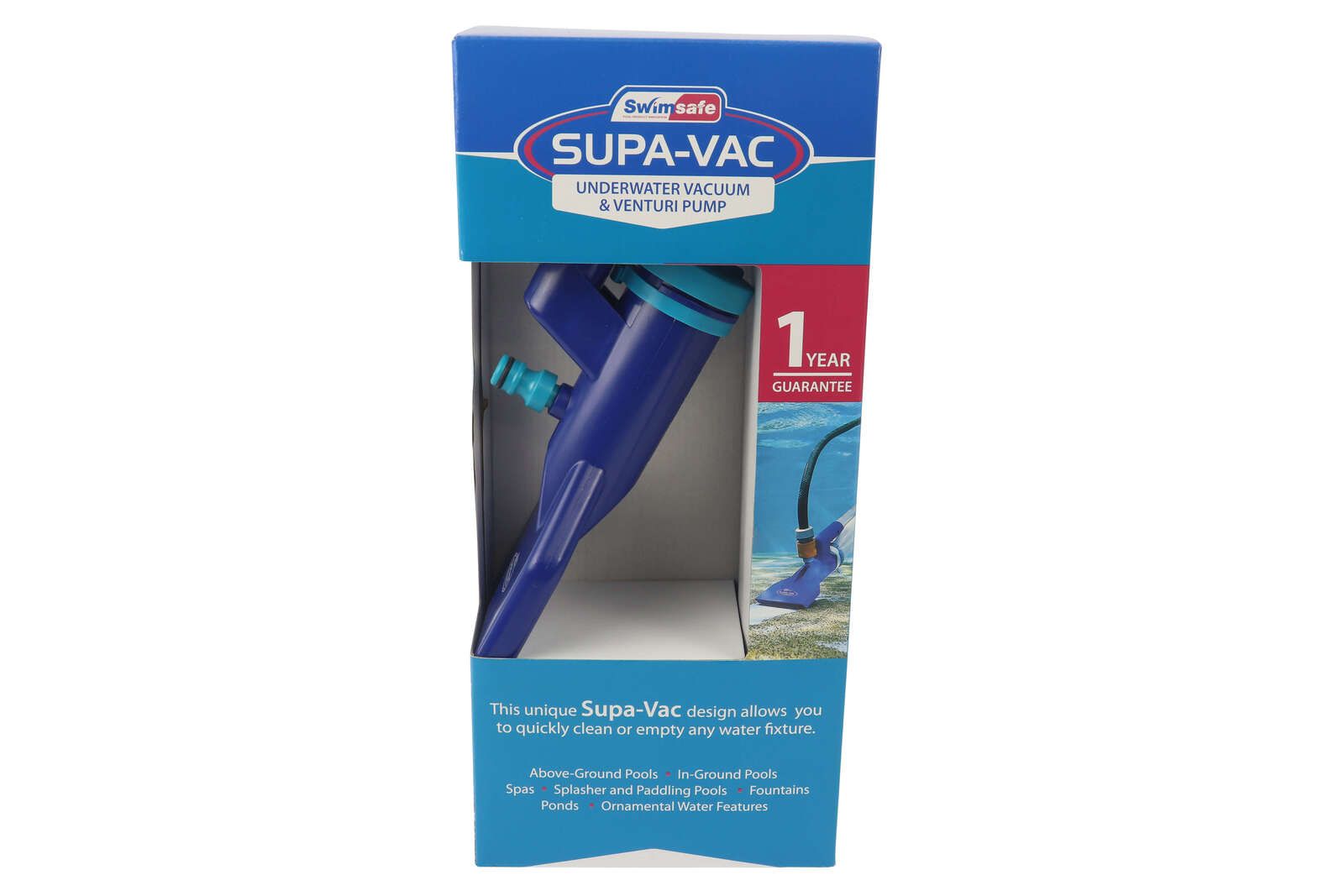 Supa Vac / SupaVac Spa Vacuum Pool Or Pond Cleaner kit With Telescopic Pole 