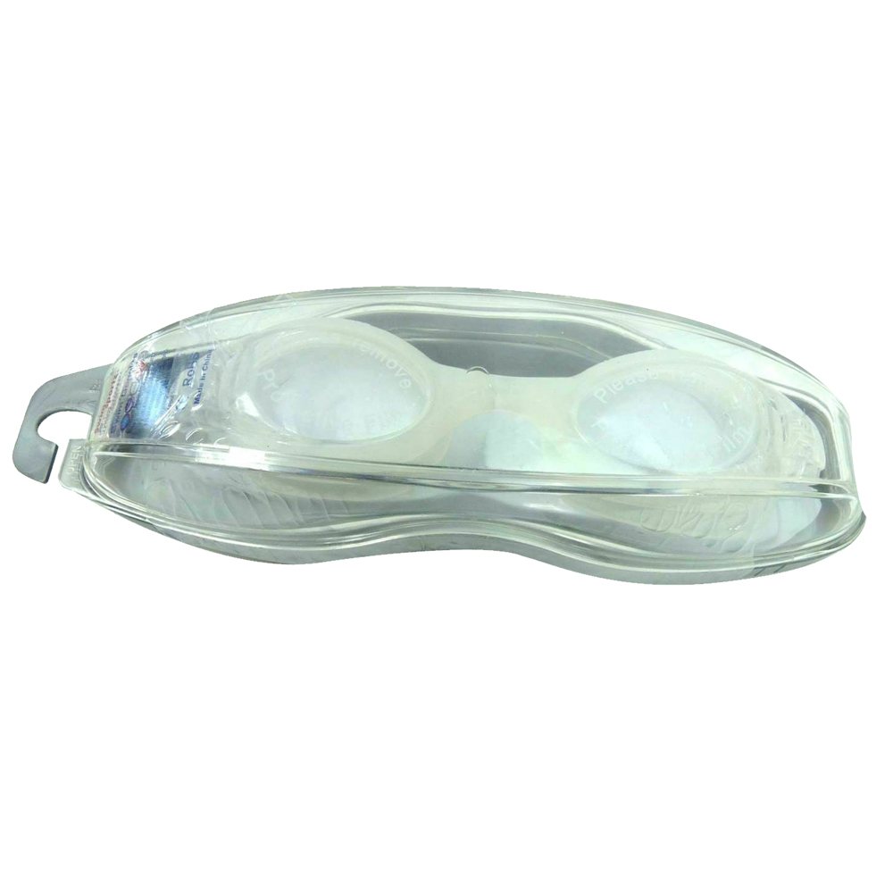 Swim Sportz Champion Goggles - Chlidrens 4+ Swimming Goggle UV Silicone Anti Fog[CLEAR WHITE]