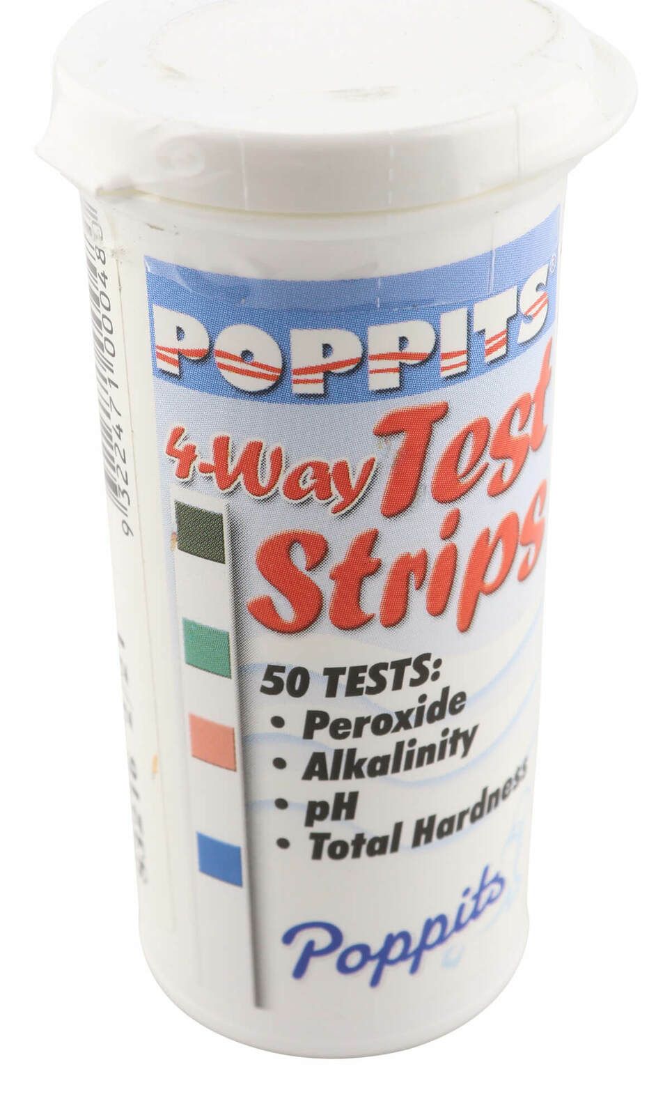 Spa Poppit Peroxsil 4 in 1 Pool & Spa Test Strips Peroxide PH Alkalinity TH Test