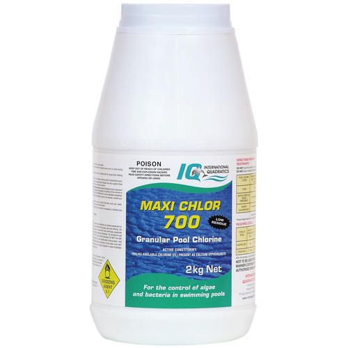 Maxi Chlor 700 Calcium Hypochlorite Non-Stabilised High Quality Granular Pool Chlorine 2kg