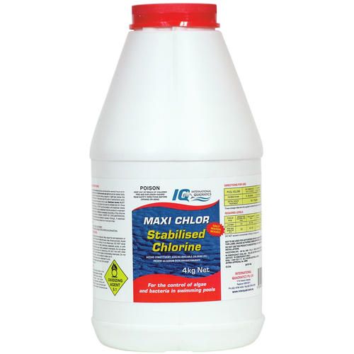 4 KG Maxi-Chlor UV Stabilised Granular Chlorine High Quality 63% Available Chlorine