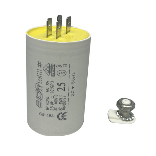 Capacitor 25uF WB40 With Pins 45 Dia x 71 Long Pool/Spa Pump