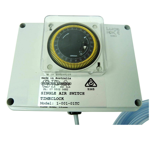Splash Pool Air Switch Controller 10amp Single Socket with Built in 24hr Timer
