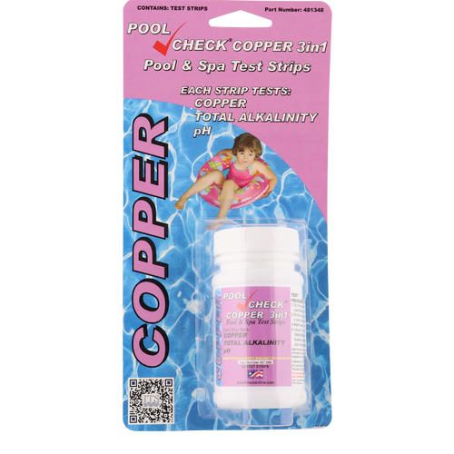 Swimming Pool Copper Ioniser  3 in 1 Pool Test Kit -Copper, PH & Total Alkalinity Pool Test 