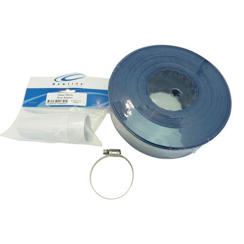 Pool Back Wash Hose & Adapter Kit Swimming Pool Filter Lay Flat Backwash Hose