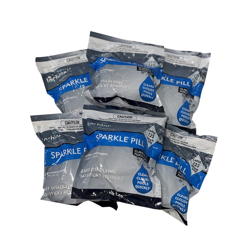 Pool Water Clarifier Lo Chlor Sparkle Pill Tablet 125g x 6 Pack