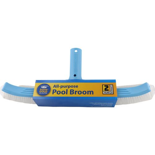 Pool Brush Aussie Gold 45cm Curved Pool Wall Brush Broom - 2 Year Warranty