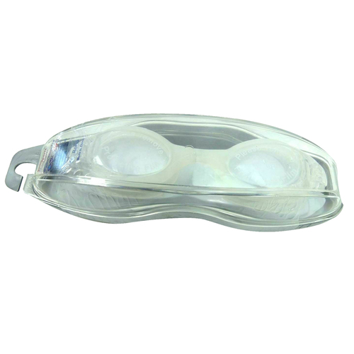 Swim Sportz Champion Goggles - Chlidrens 4+ Swimming Goggle UV Silicone Anti Fog[CLEAR WHITE]