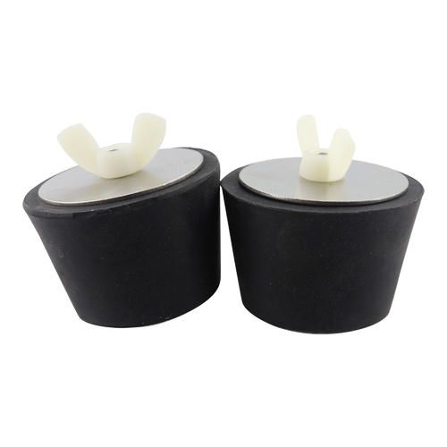Twin Expansion Plug Rubber Tapered 50 mm Plug For Swimming Pool Pipework 50mm x2