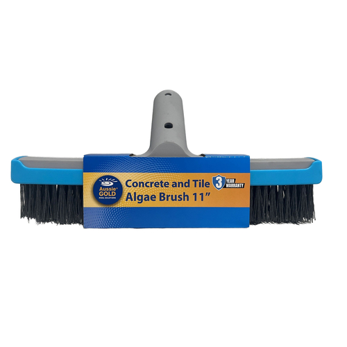 Aussie Gold Pool Algae Brush 28cm - New Style Grit Bristles Non Metal