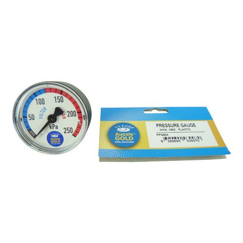 New Pool Filter Pressure Gauge Back/Rear Mount Aussie Gold Eco - Sand & Cartridge Filters