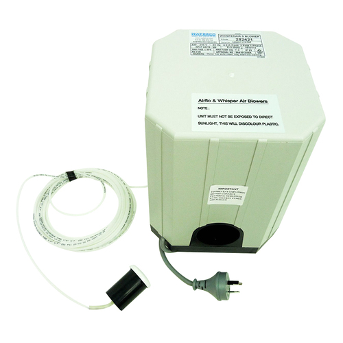 Waterco Air Blower Spa Bath Whisper air 900W C/W Air Switch 50mm Connections